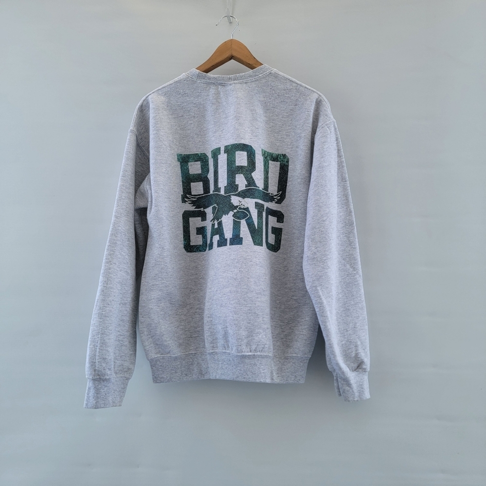 Sundays Are For The Birds Heather Gray Sweatshirt Size Medium Philadelphia Eagle - Picture 9 of 14